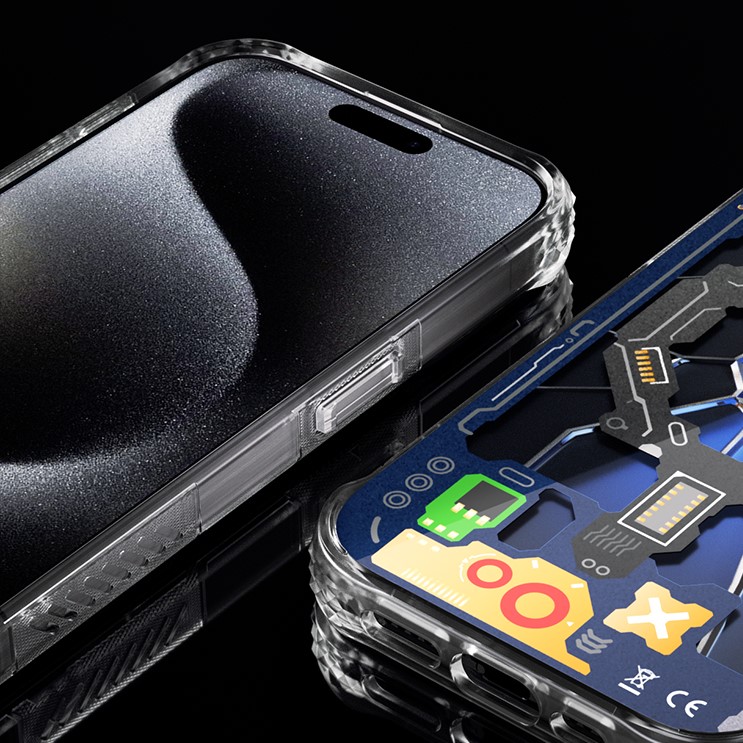 Husa Protectie Kingxbar Seria Crack -Transparenta Iphone 15 - 2 | YEO